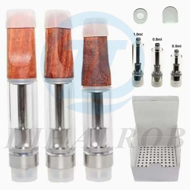 Rozprašovač cigaret prázdný vape vaporizér vozíku Pen Caretridge Dřevěné kapky držák cigarety
